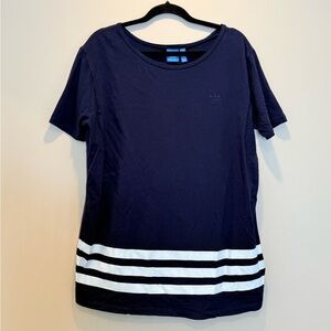 🔥Adidas Women's Navy Blue Striped Top🔥